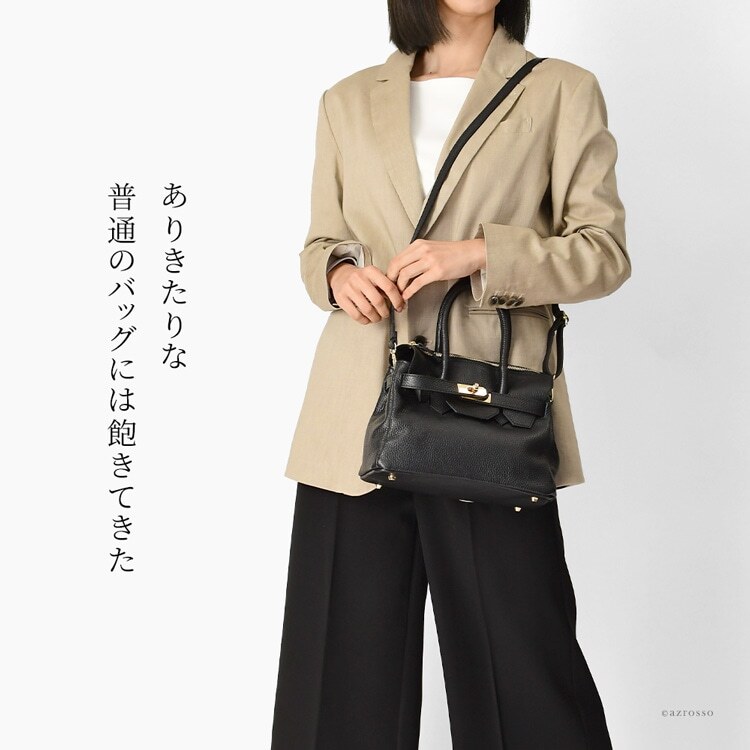 イタリア製 ミニ ショルダーバッグ レディース バッグ ブラック レザー