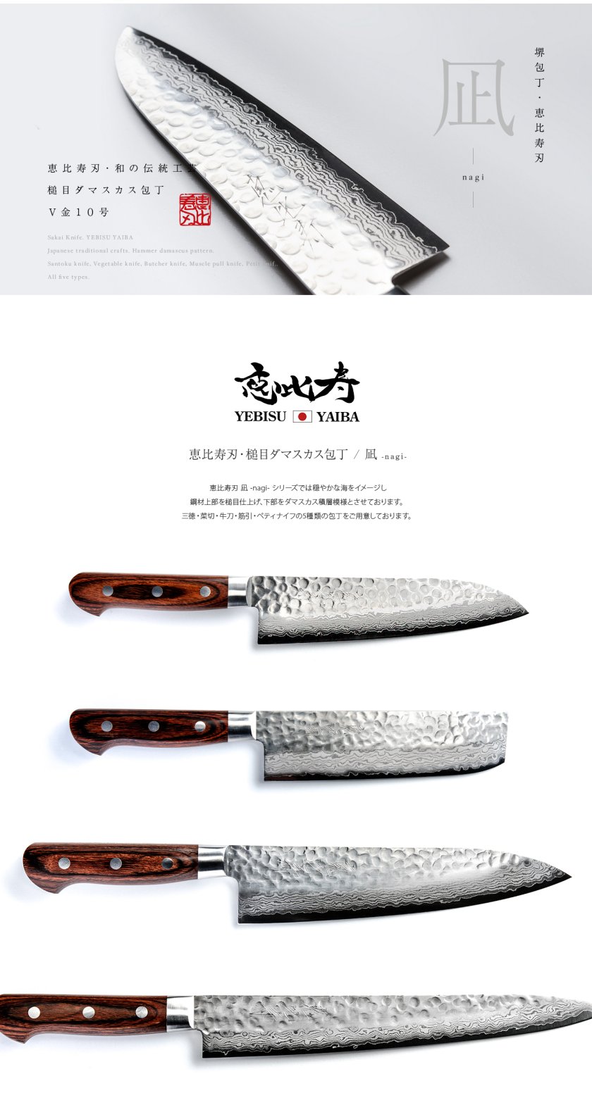 本焼V金10号和牛刀240mm 黒檀八角柄