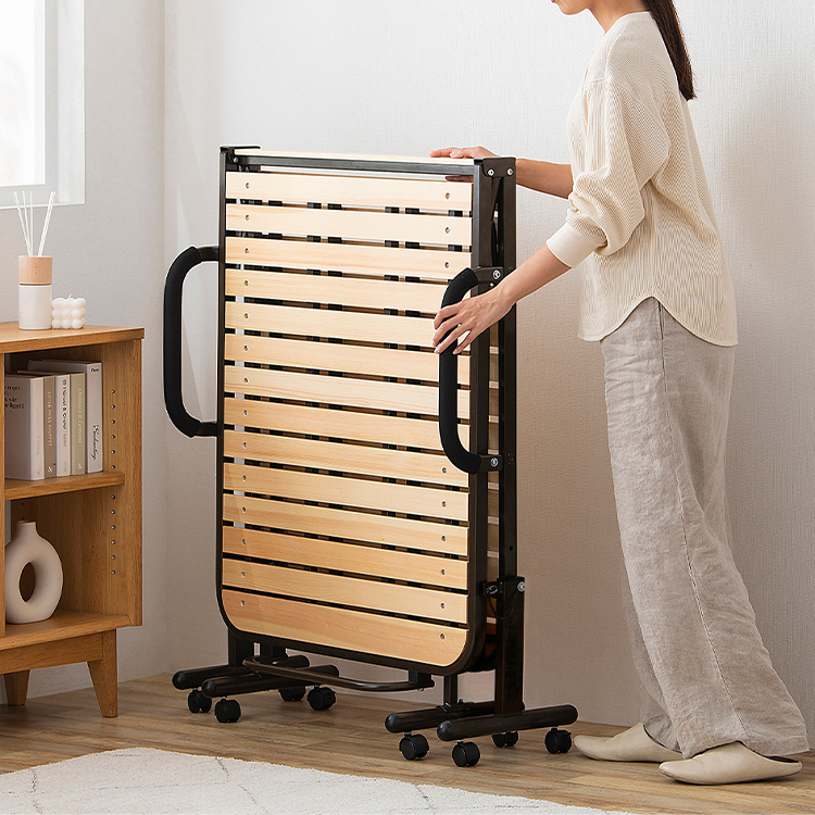 折りたたみすのこベッド OTBSS-WH ナチュラルホワイト セミシングル