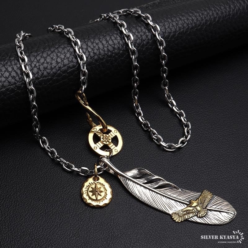 シルバー925 フェザーネックレス インディアンジュエリー カスタム