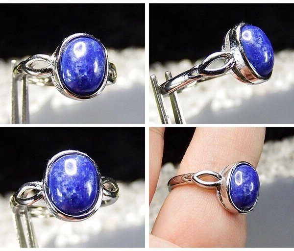 天然ラピスラズリ指輪リングAAA天然石約14号803-182 - 【石街
