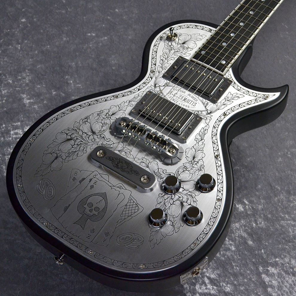 Zemaitis MFG-AC-24 Aces & Eights Black エレキギター（新品/送料無料
