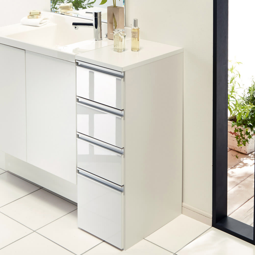 組立不要 収納物に優しい サニタリーすき間チェスト 幅30cm 通販