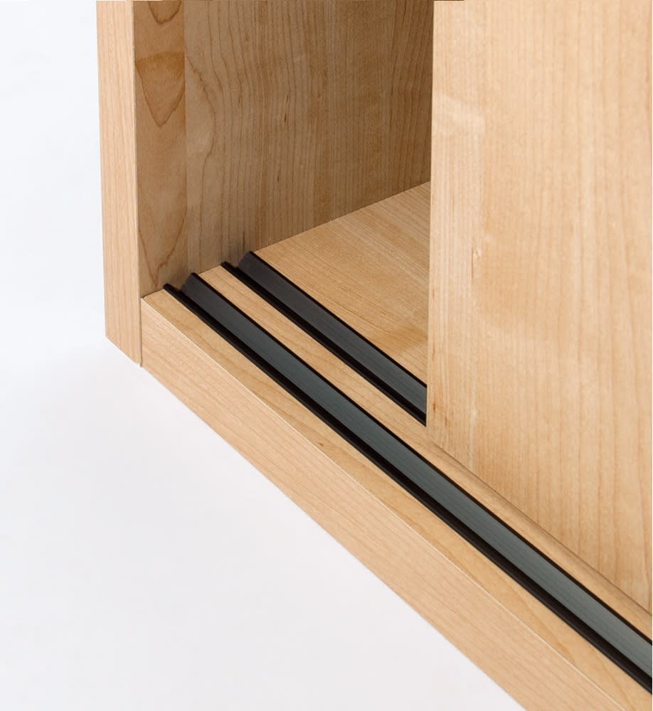 オシャレな北欧風デザイン】天然木調 引き戸クローゼットハンガー 幅