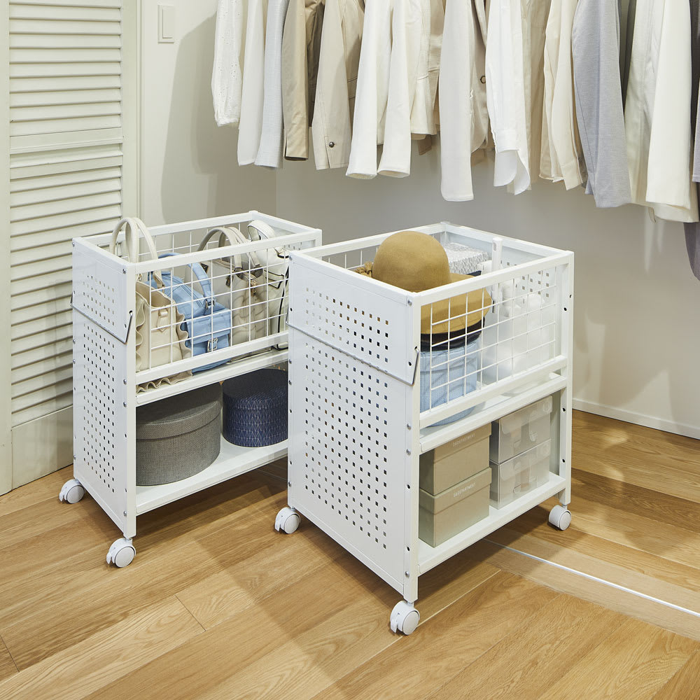 片付けラクラク！頑丈押し入れ収納ワゴン 幅45cm奥行55cm高さ65cm 通販