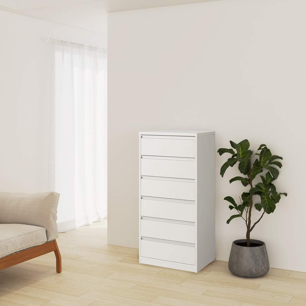 気軽に動かせる隠しキャスター付きクローゼットチェスト 幅60・6段高さ