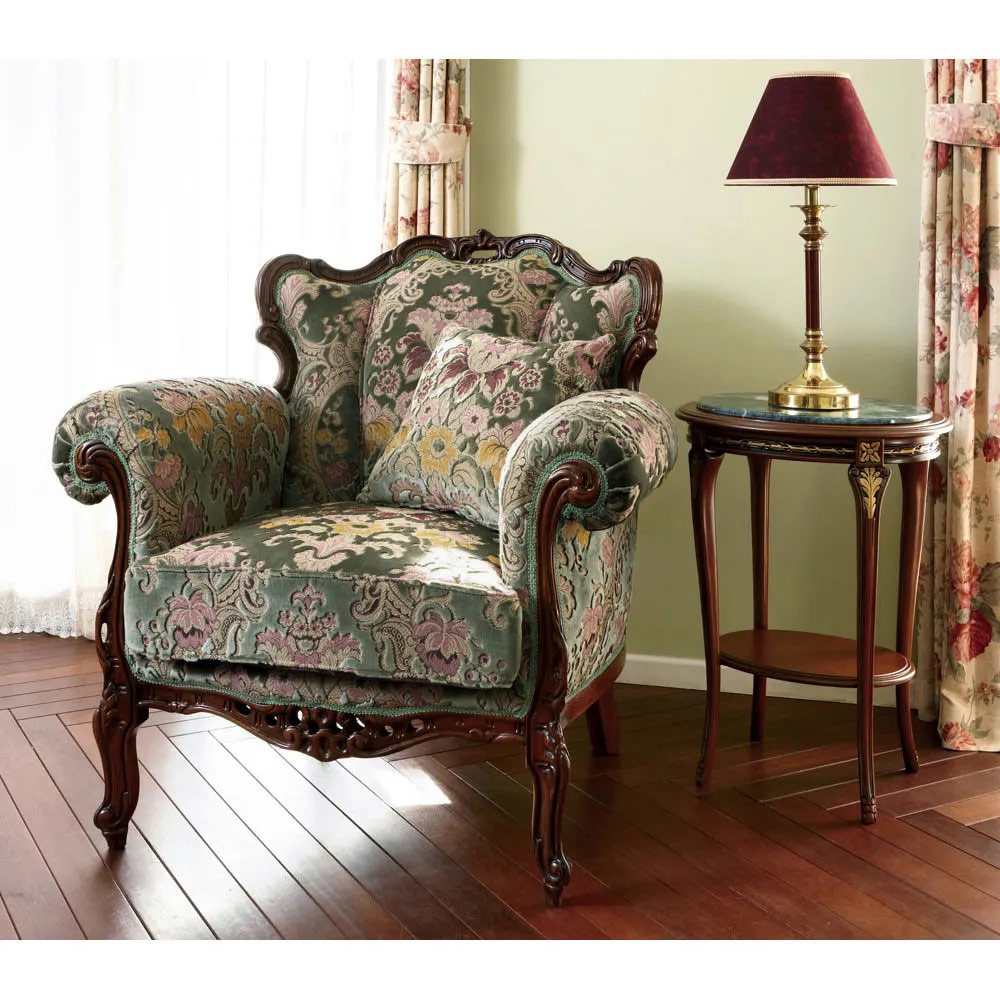 イタリア製 金華山織り張り クラシックデラックスソファII シングル