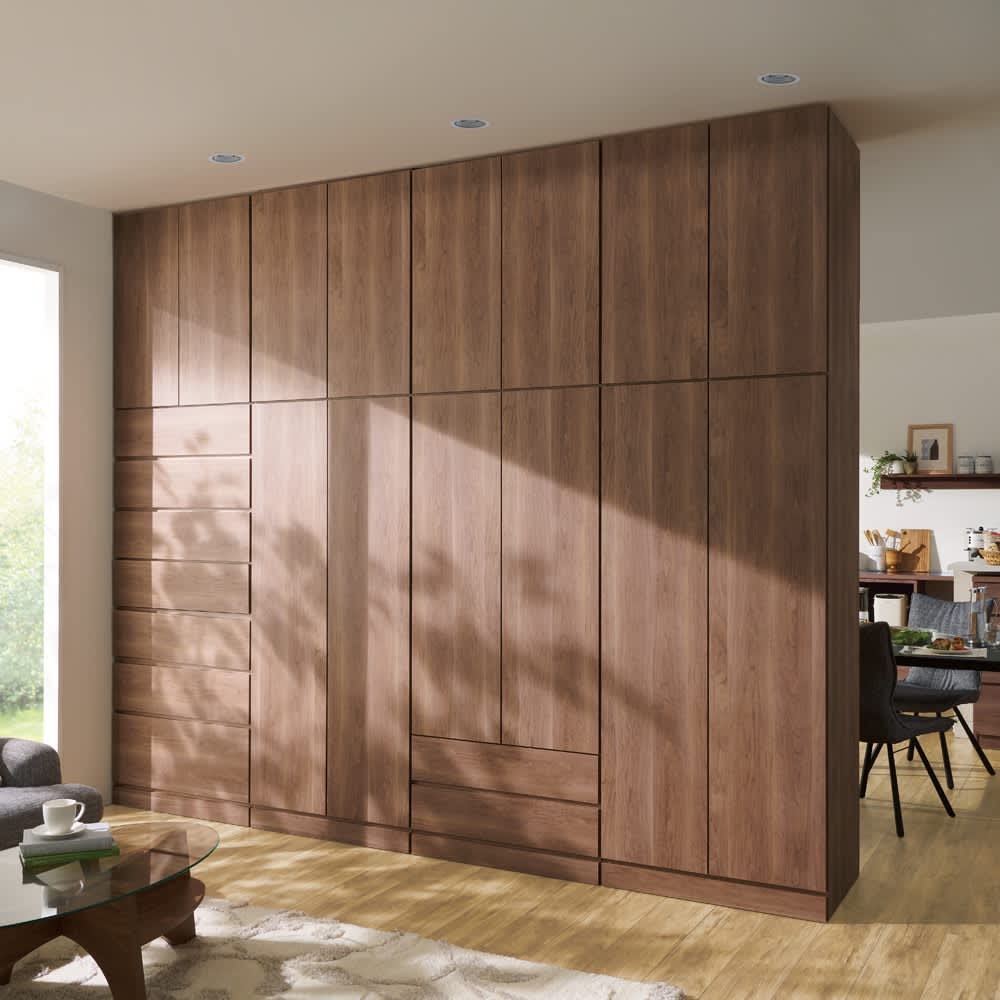 壁面間仕切りワードローブ ハンガーラック2段・幅80cm 通販 - ディノス