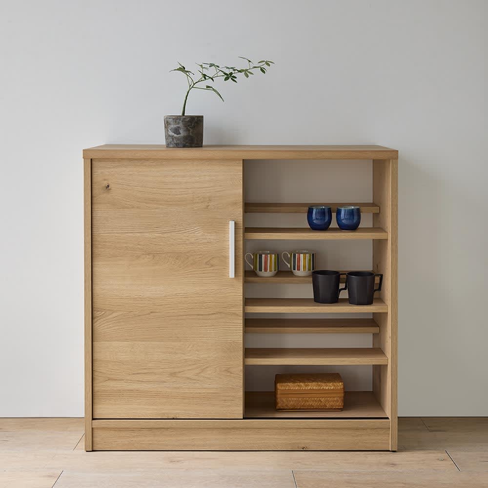 完成品 見せるも隠すも収納シリーズ 片引き戸 幅90cm高さ85cm 通販