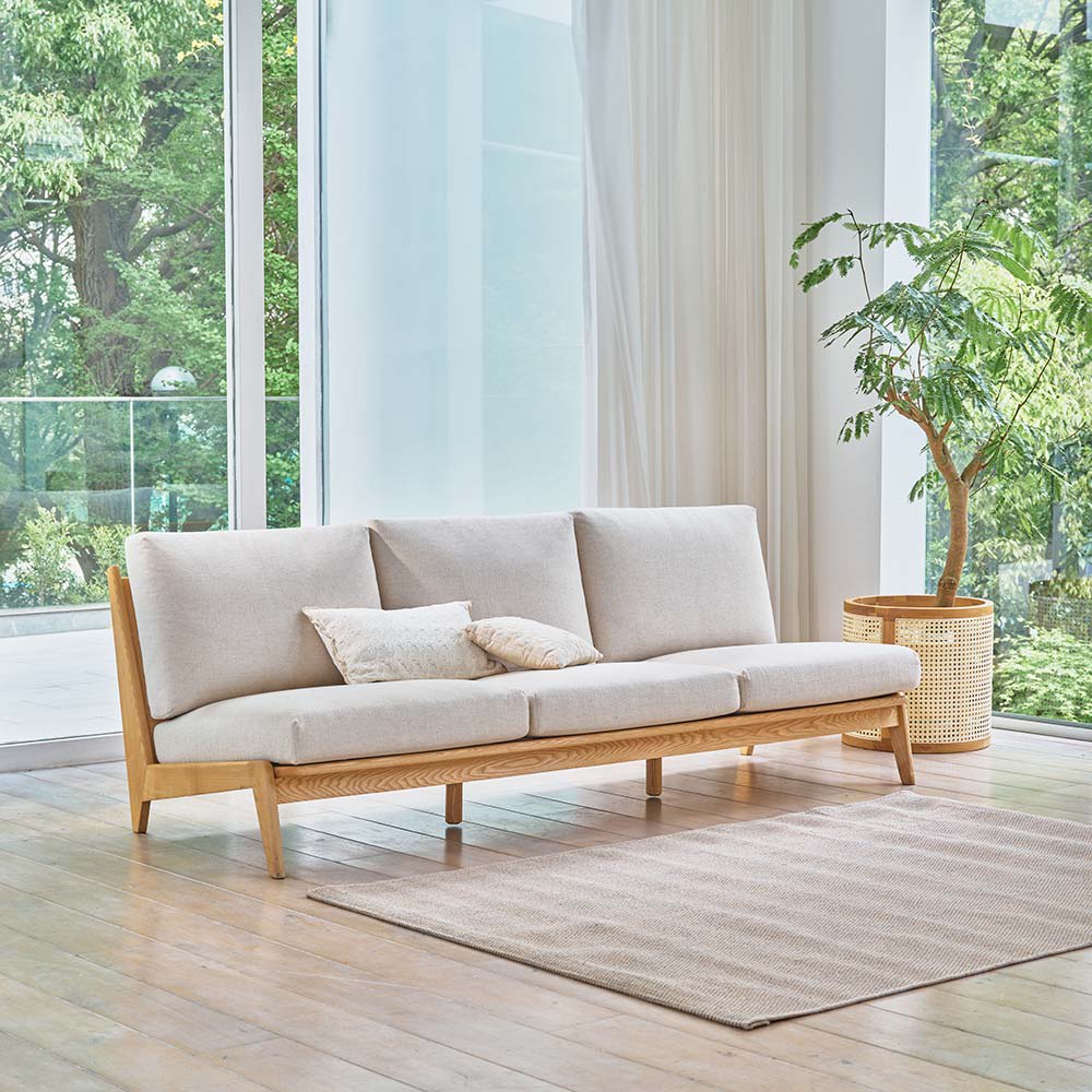 アッシュとラタンのソファ 3人掛け 通販 - ディノス