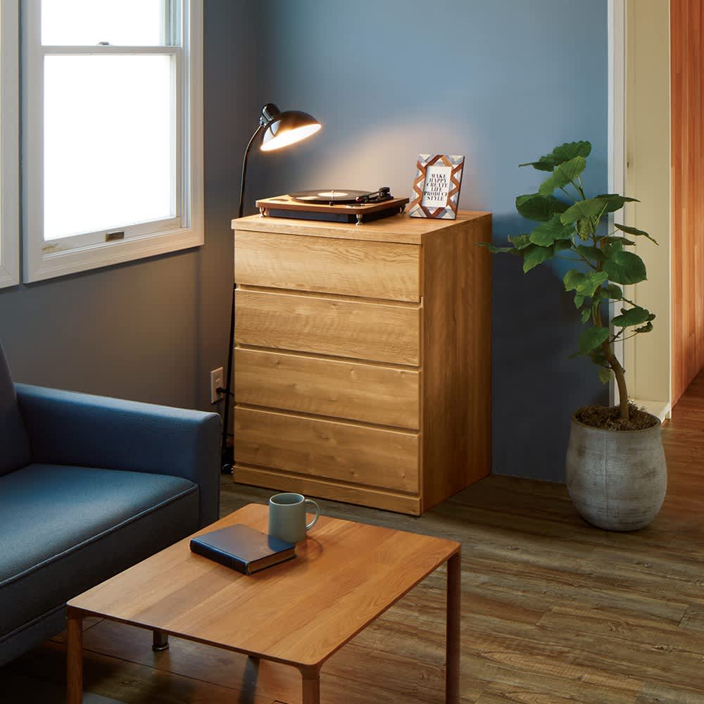 隠しキャスター付きチェスト 4段・高さ86.5cm幅80cm奥行55cm 通販