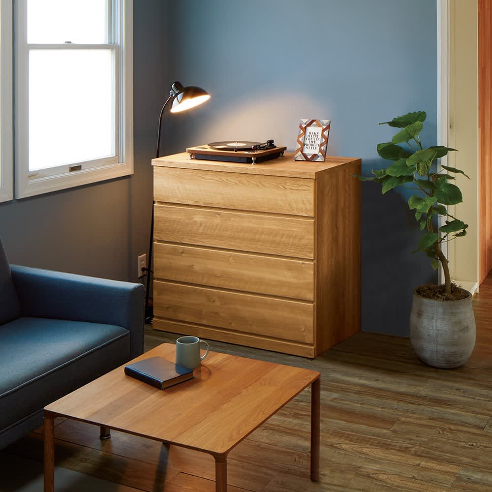 隠しキャスター付きチェスト 4段・高さ86.5cm幅80cm奥行55cm 通販