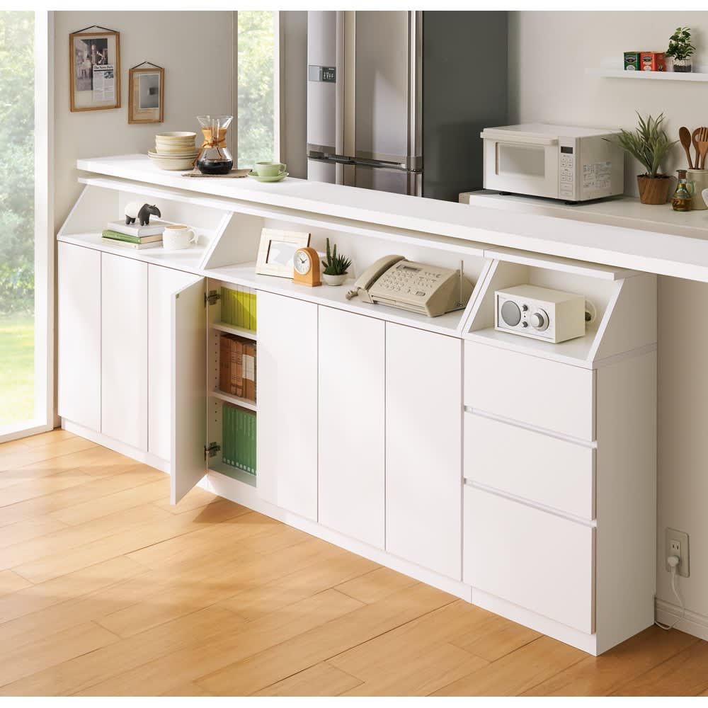 浅いカウンター天板下にもぴったり収まる！本体高さ・天板奥行オーダー