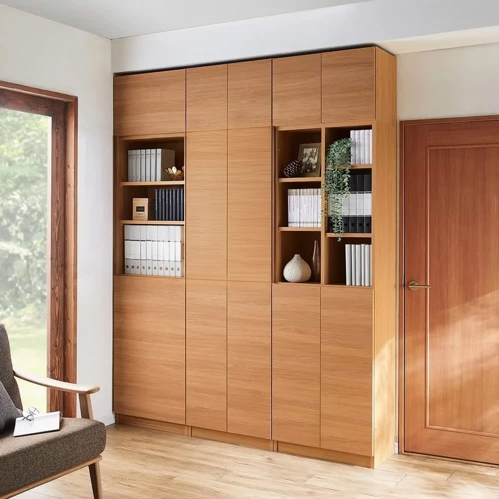 コーナーまで有効に使える幅・高さぴったり本棚 扉付き上置き 幅30cm