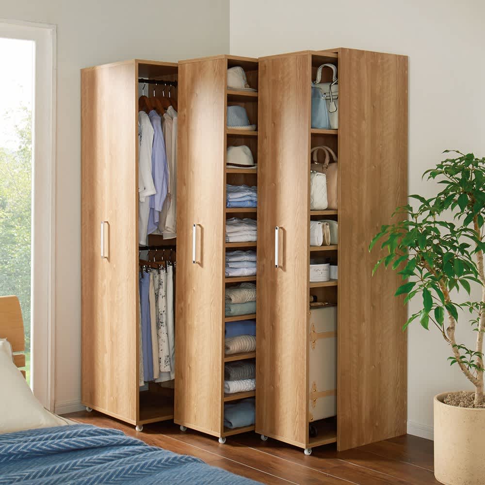 薄型で隠せる収納 衣類収納ロッカー 棚タイプ 通販 - ディノス