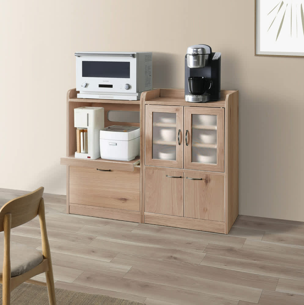 キッチン収納ミニ食器棚シリーズ レンジ台小（高さ90.5cm） 通販