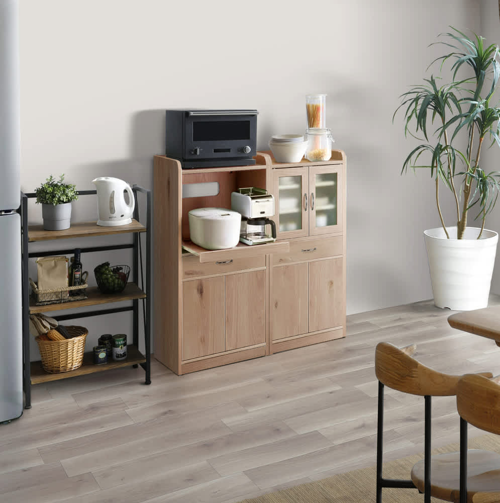 キッチン収納ミニ食器棚シリーズ キャビネット大（高さ120.5cm） 通販