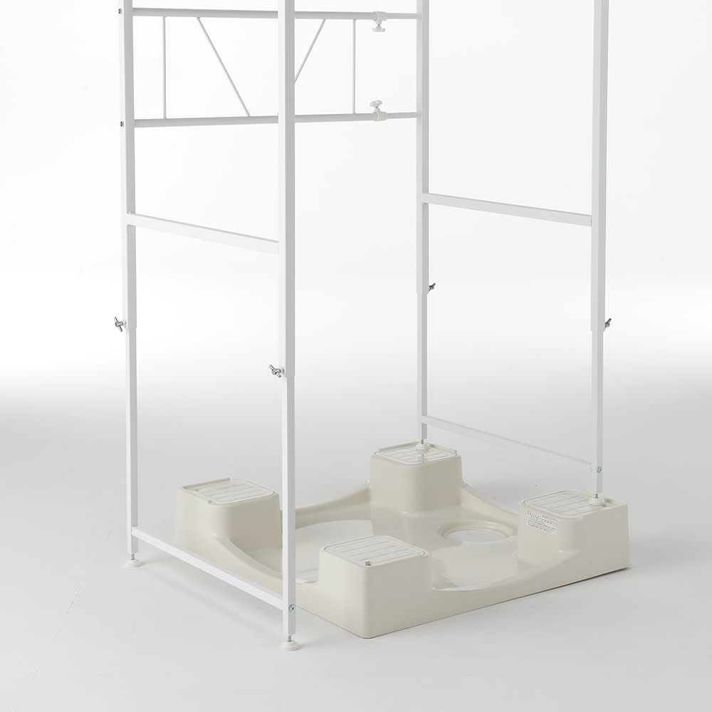 天井が低くても置けるカフェスタイルランドリーラック 棚2段 高さ143