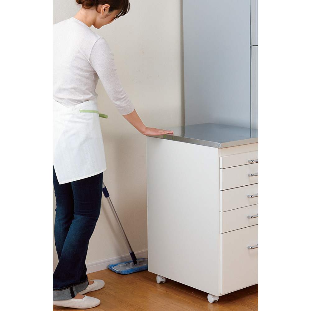 幅15奥行55cm］ ステンレス天板隙間収納 引き出しタイプ 完成品 日本製