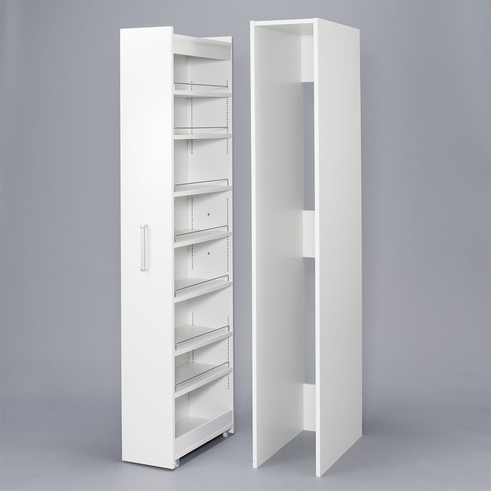 ボックス付きリバーシブル すき間収納庫 幅19奥行58cm 通販 - ディノス