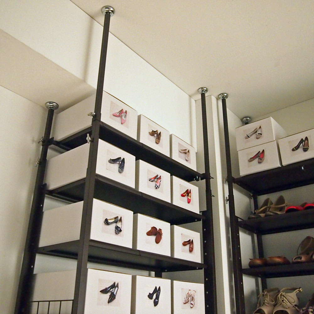 玄関の段差対応伸縮シューズラック 突っ張り式 11段 通販 - ディノス