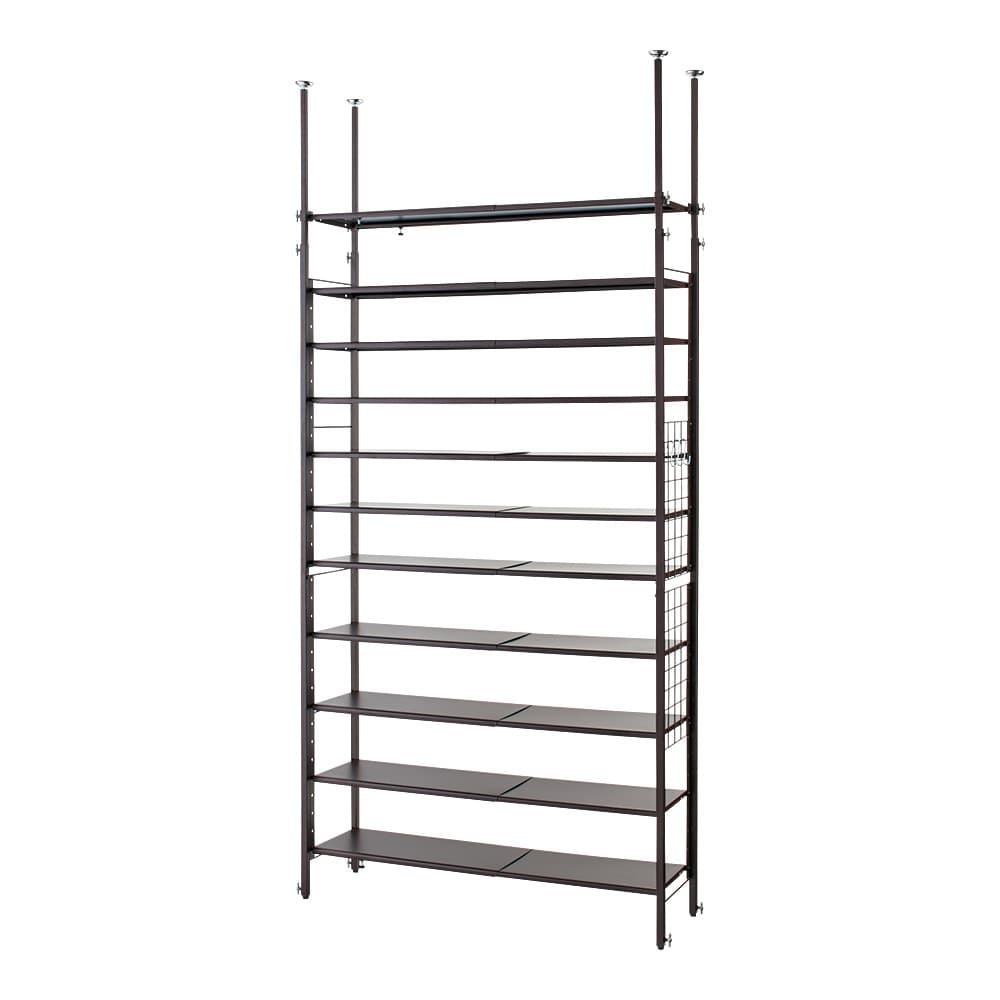 玄関の段差対応伸縮シューズラック 突っ張り式 11段ワイド 通販 - ディノス