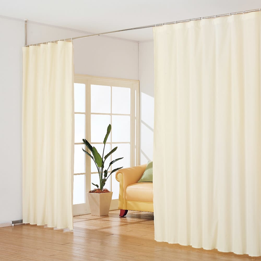 突っ張り＆伸縮式目隠しカーテン リングタイプ 通販 - ディノス