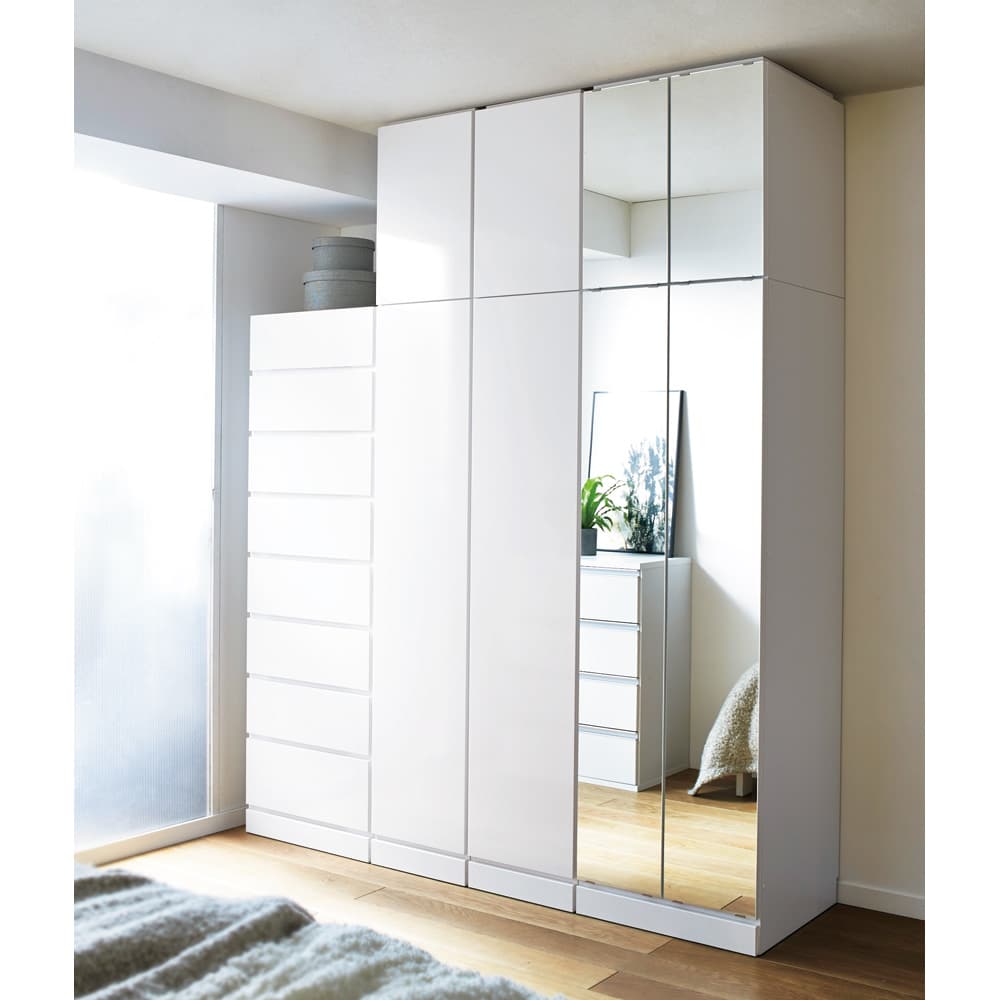 日本製】シンプルスタイルワードローブ 幅39cm（右開き）奥行56cm