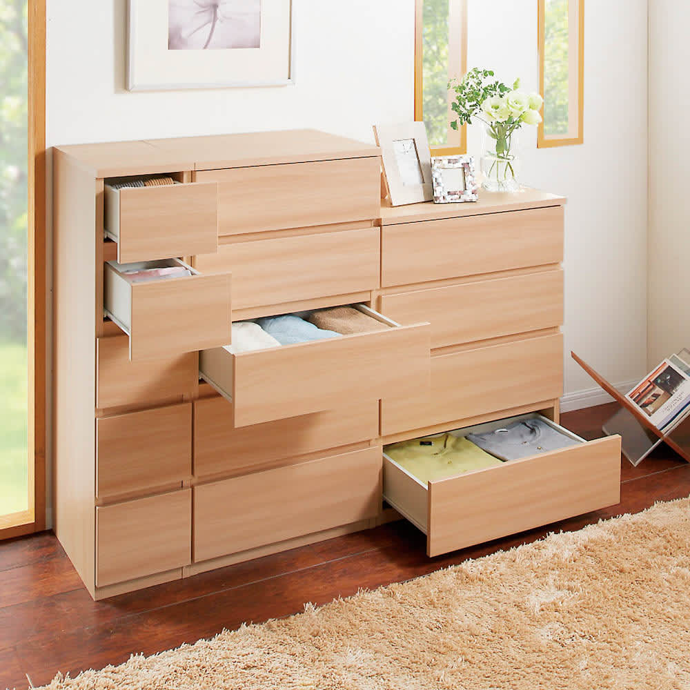 幅1cm単位サイズオーダーチェスト 奥行30cm・3段（高さ68cm）幅25