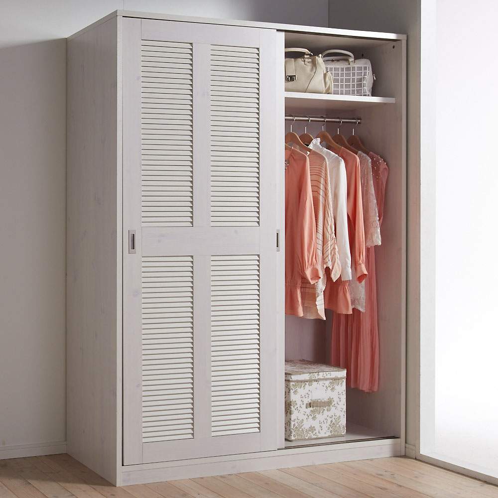 通気性の良い 引き戸ルーバーワードローブ 幅150cm 通販 - ディノス