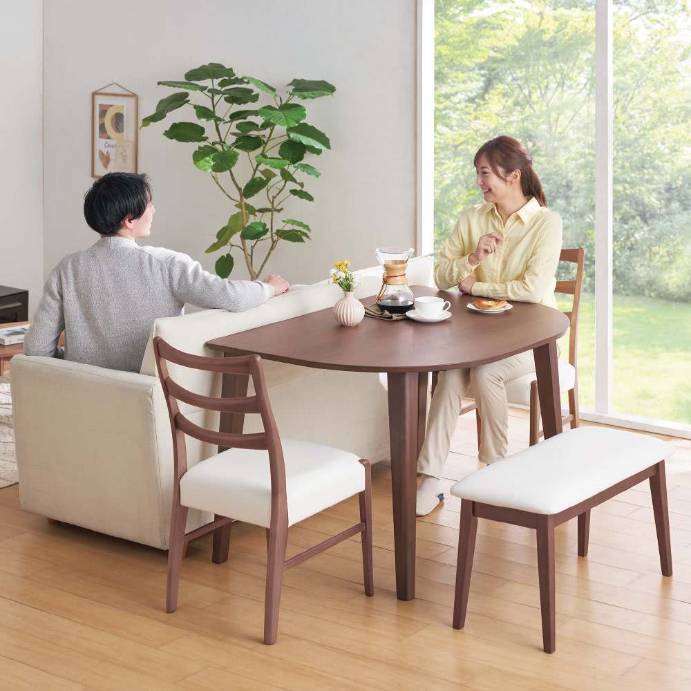 半円省スペースダイニングテーブル幅120cm 通販 - ディノス