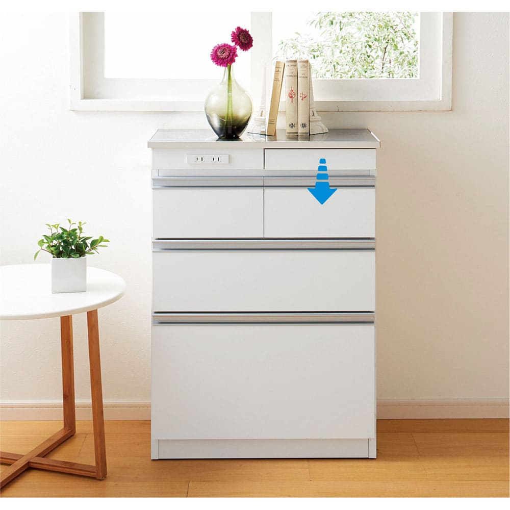 薄型ステンレス天板カウンター 幅90cm 通販 - ディノス