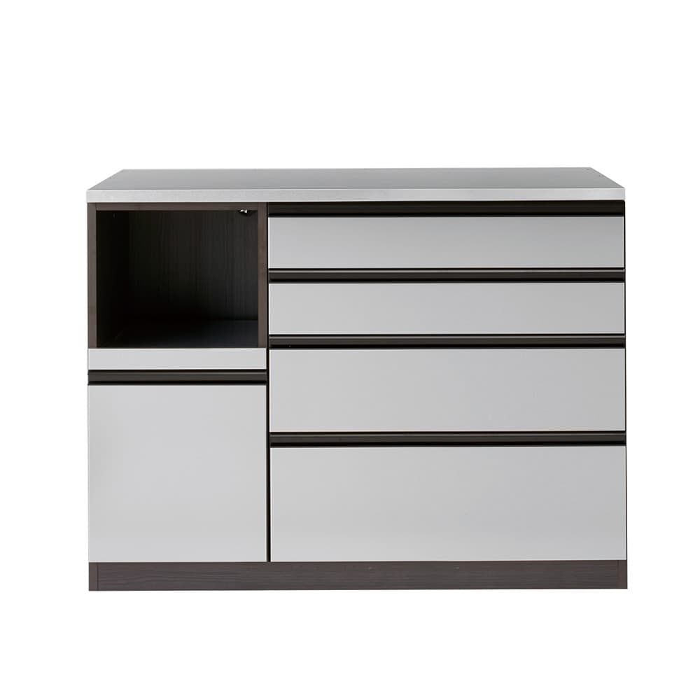 ステンレスバイブレーション仕上げ天板カウンター 幅120cm 通販 - ディノス