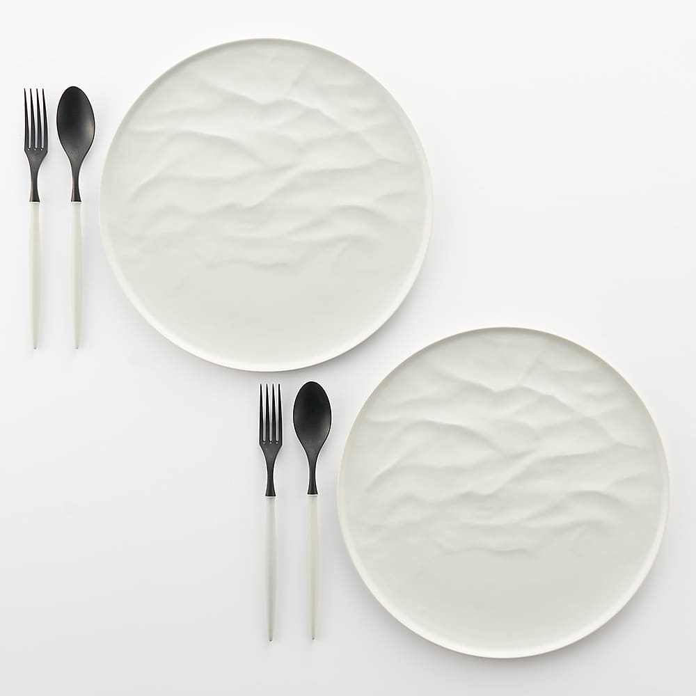 ARAS ウェーブ 大皿27.5cm 割れないお皿 特典付きの同色ペアセット