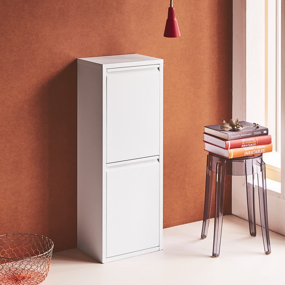 DOTTUS/ドッタス ダストボックス2段（2分別ゴミ箱）幅34cm奥行25cm高さ