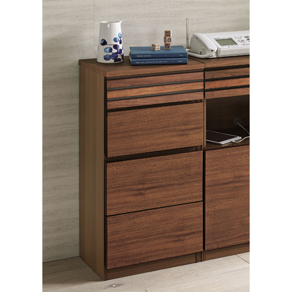 Remonte/ルモンテ 格子薄型ルーター収納シリーズ チェスト4段 幅40cm