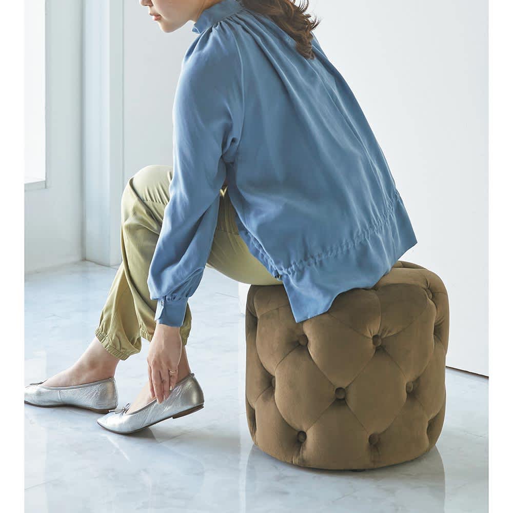 エレガントボタン留めスツール 通販 - ディノス