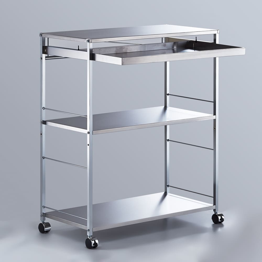 ステンレス作業台ワゴン 引き出し1杯タイプ 幅73.5cm 通販 - ディノス