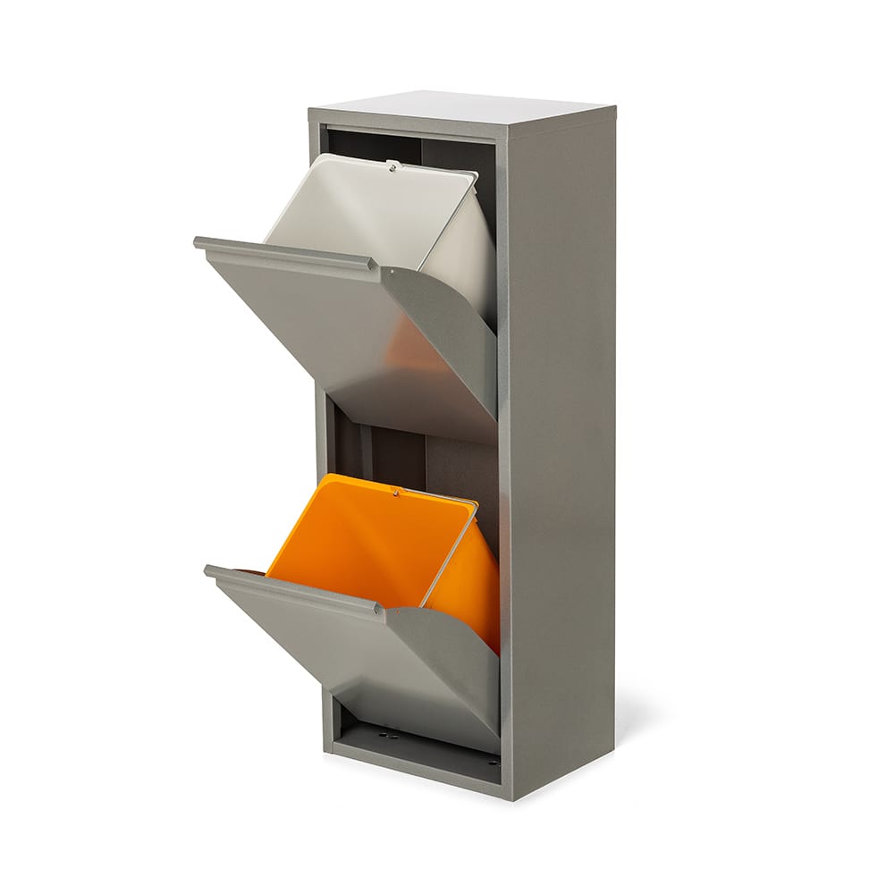 DOTTUS/ドッタス ダストボックス2段（2分別ゴミ箱）幅34cm奥行25cm高さ