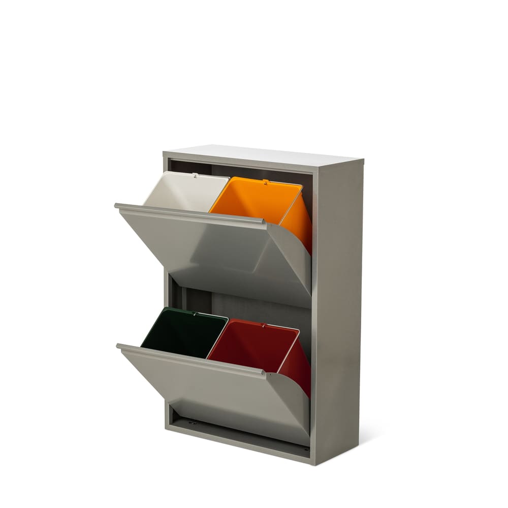 DOTTUS/ドッタス ダストボックス2×2段（4分別ゴミ箱）幅60cm奥行25cm高