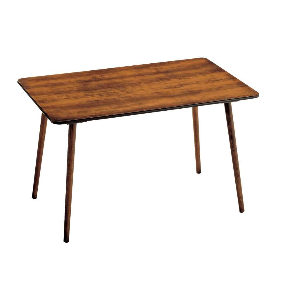 アンティーク風テーパーダイニングテーブル 長方形 幅約120cm×80cm