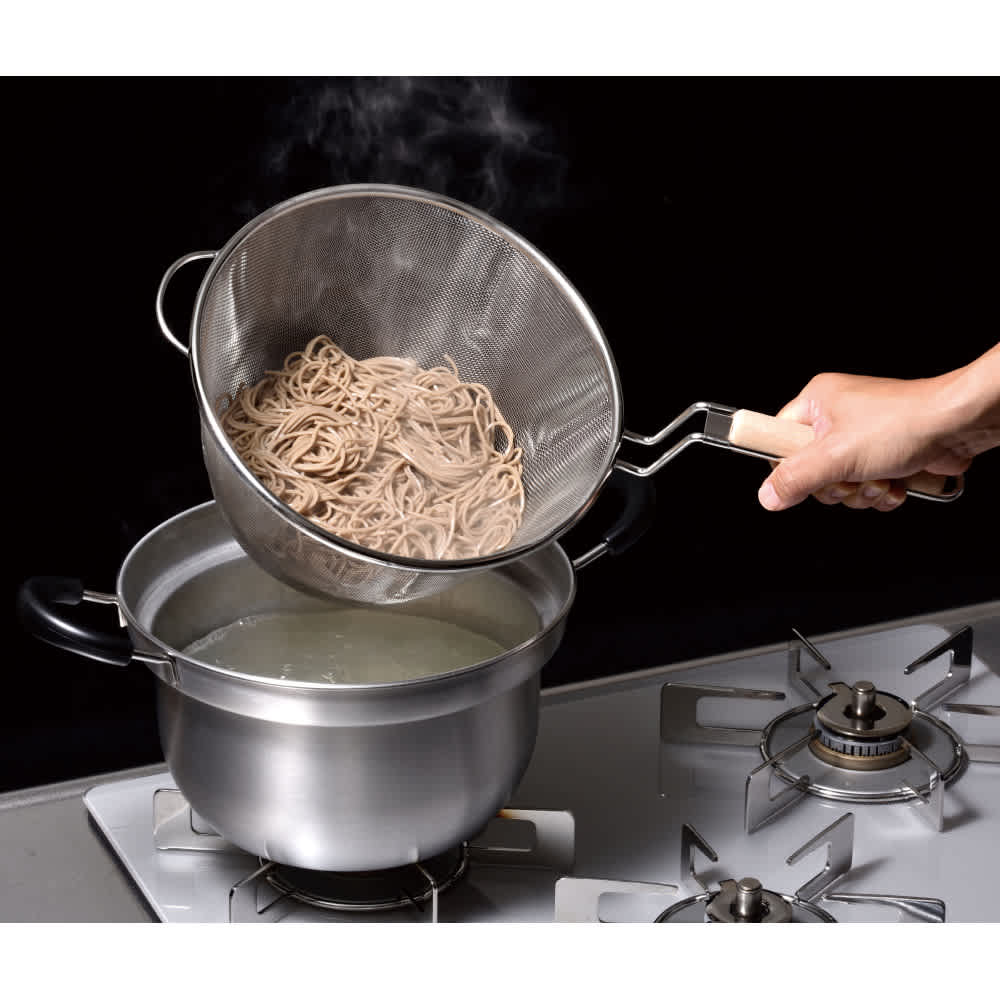 ダンチュウ dancyu 木柄ざる付鍋セット22cm 通販 - ディノス