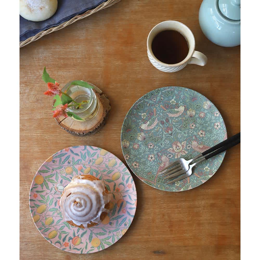 ウィリアム・モリス柄 割れにくい竹繊維のお皿2枚セット 竹ファイバー