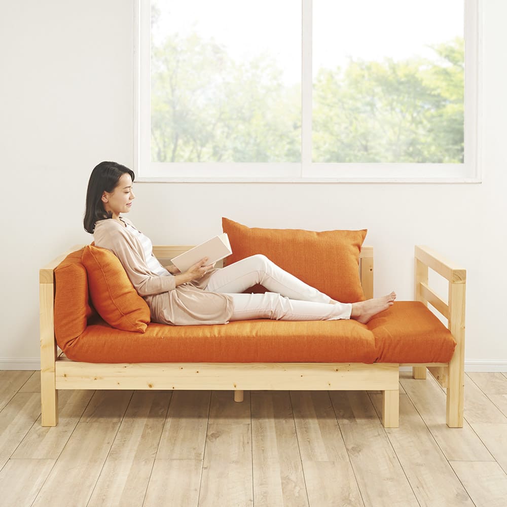 パイン天然木の横伸縮ソファベッド 通販 - ディノス