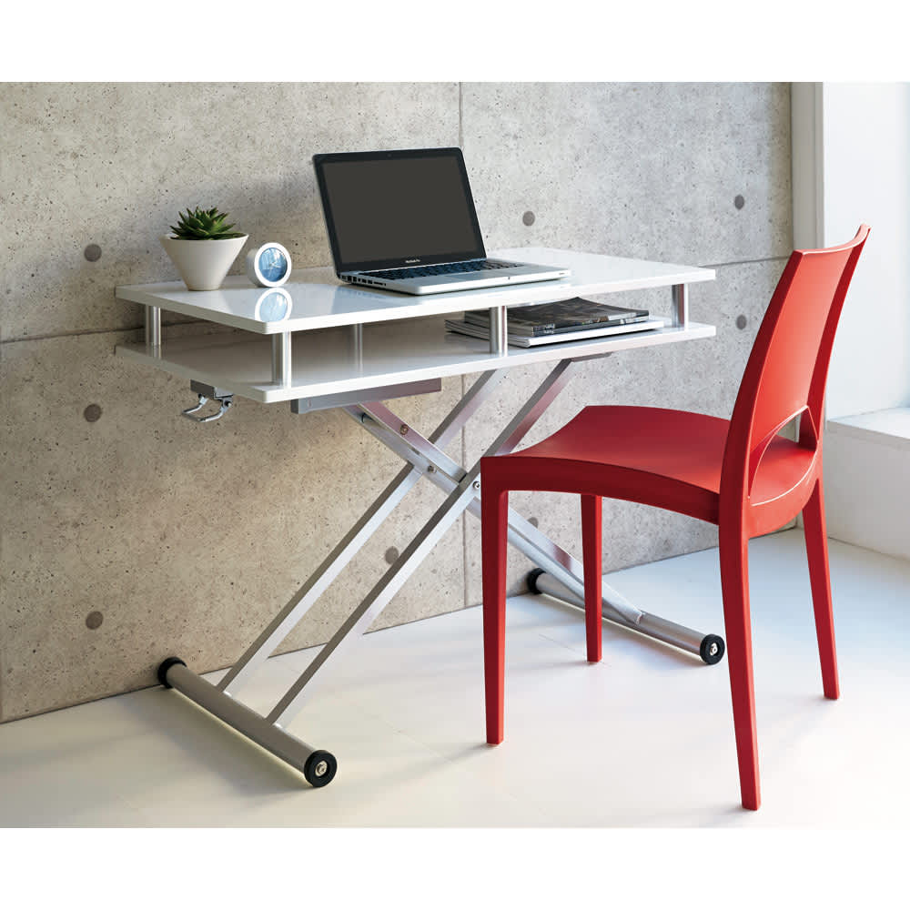 棚付き昇降式テーブル 幅120cm 通販 - ディノス