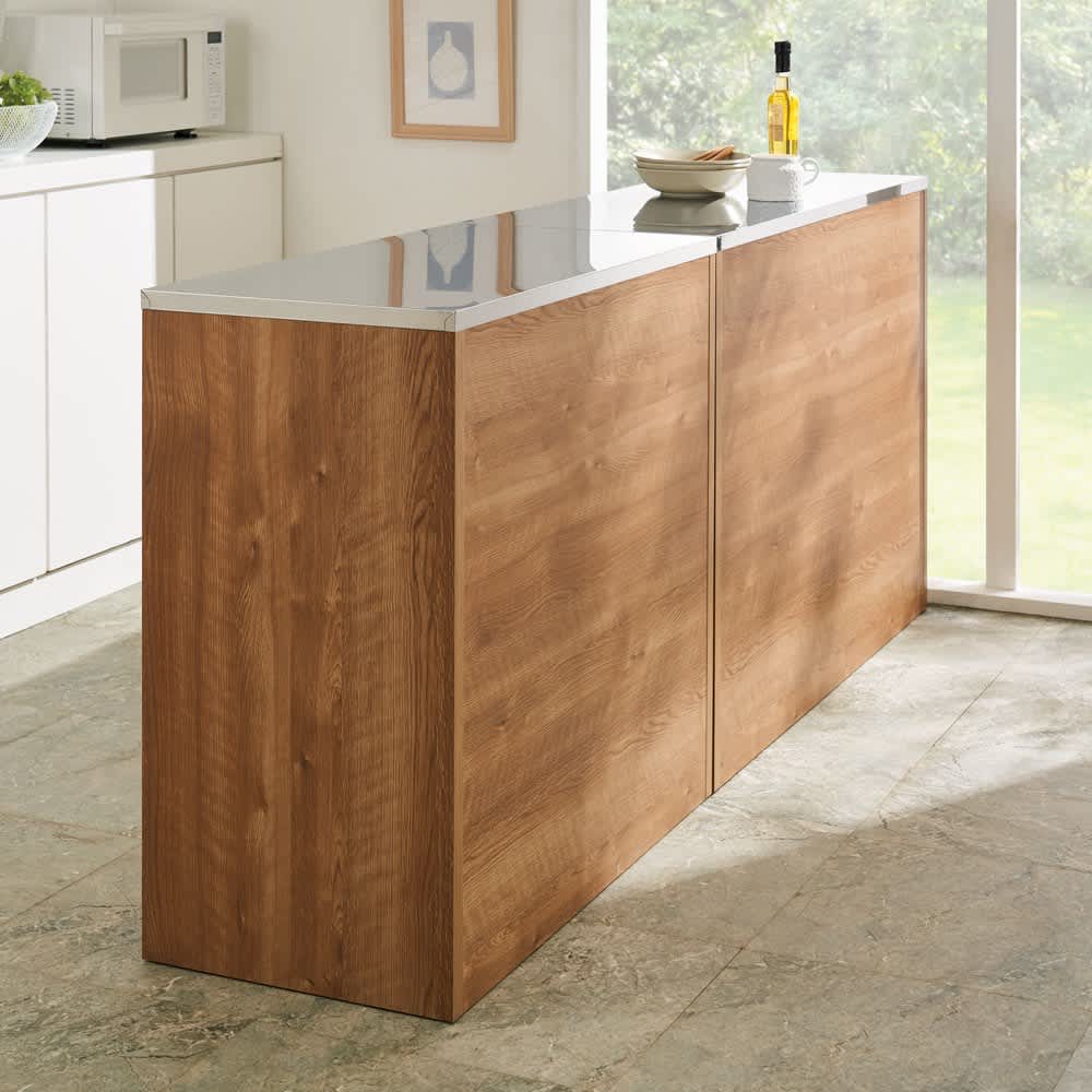 ステンレストップ間仕切りカウンター 幅90cm 通販 - ディノス