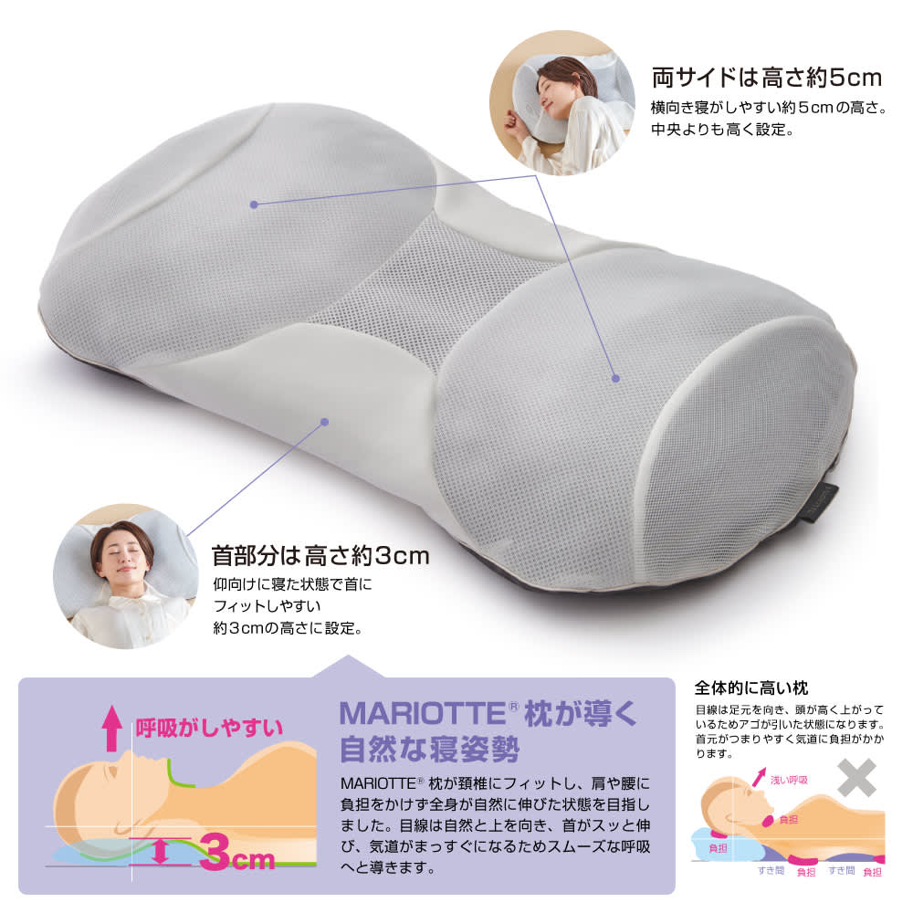 MARIOTTE（マリオット） プロ8人が熟睡を追求した枕 4 通販 - ディノス