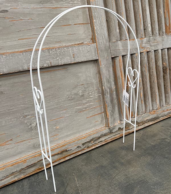 園芸ネット本店｜ミニトレリス：アーチA ホワイト（幅26cm、奥行5cm