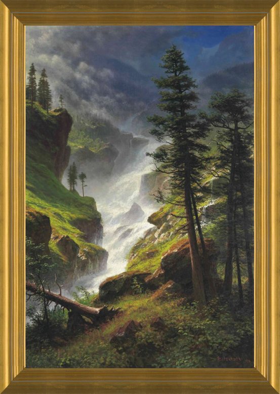 Art Prints of Rocky Mountain Waterfall by Albert Bierstadt