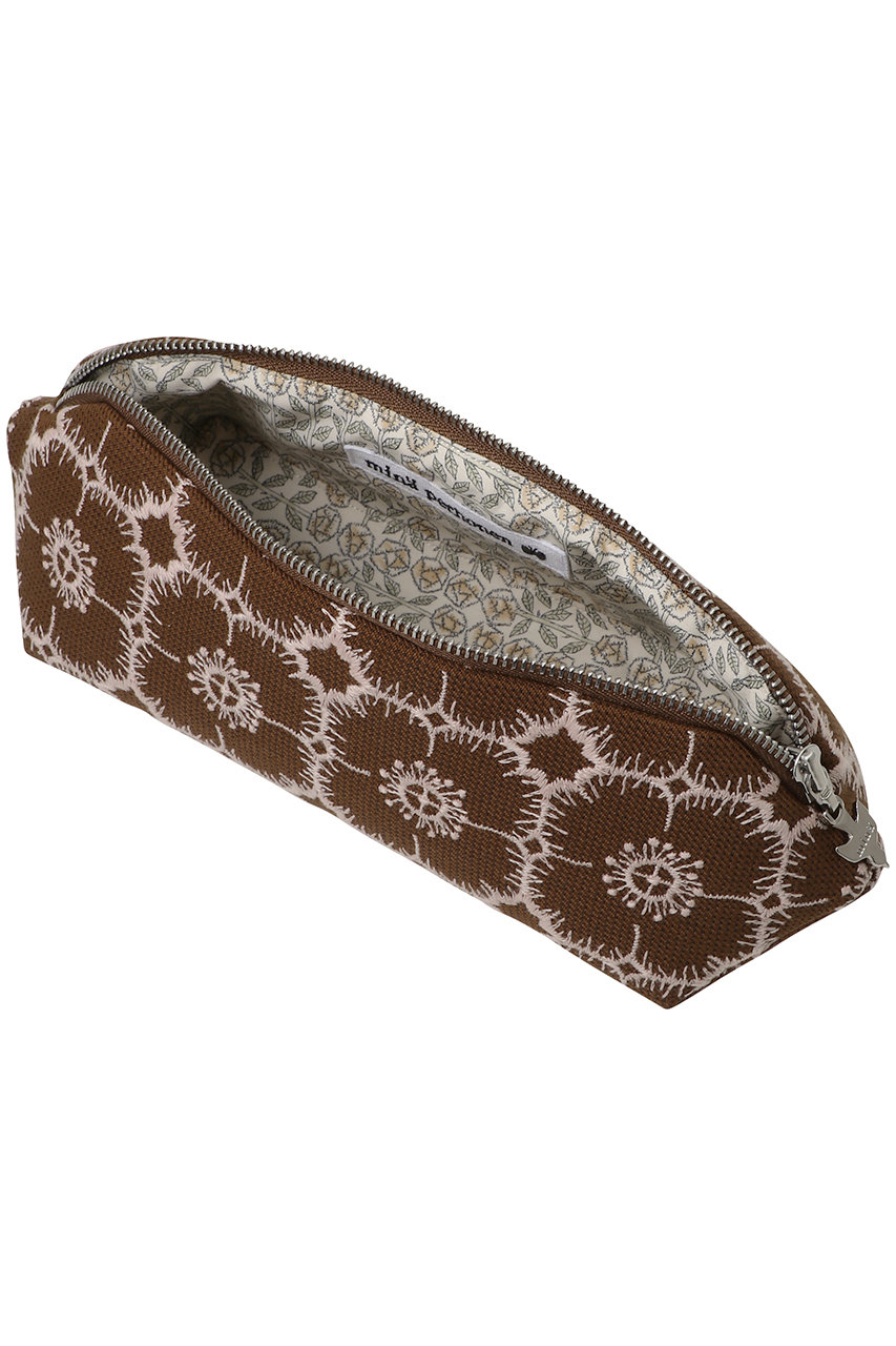 mina perhonen(ミナ ペルホネン)｜quartz pouch ポーチ/ブラウン の